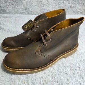 Clarks Desert Boot Mens Beeswax Leather Chukka Ankle Boots US 10.5 EU 44 NWT
